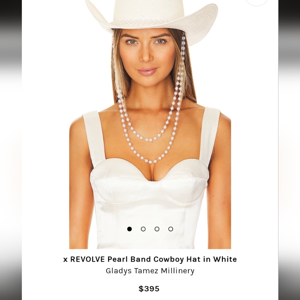 Gladys Tamez Millinery x Revolve Pearl Cowboy Hat